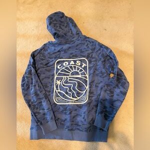 NWT Local Coast brand Blue Camo Men's Hoodie Sz XL